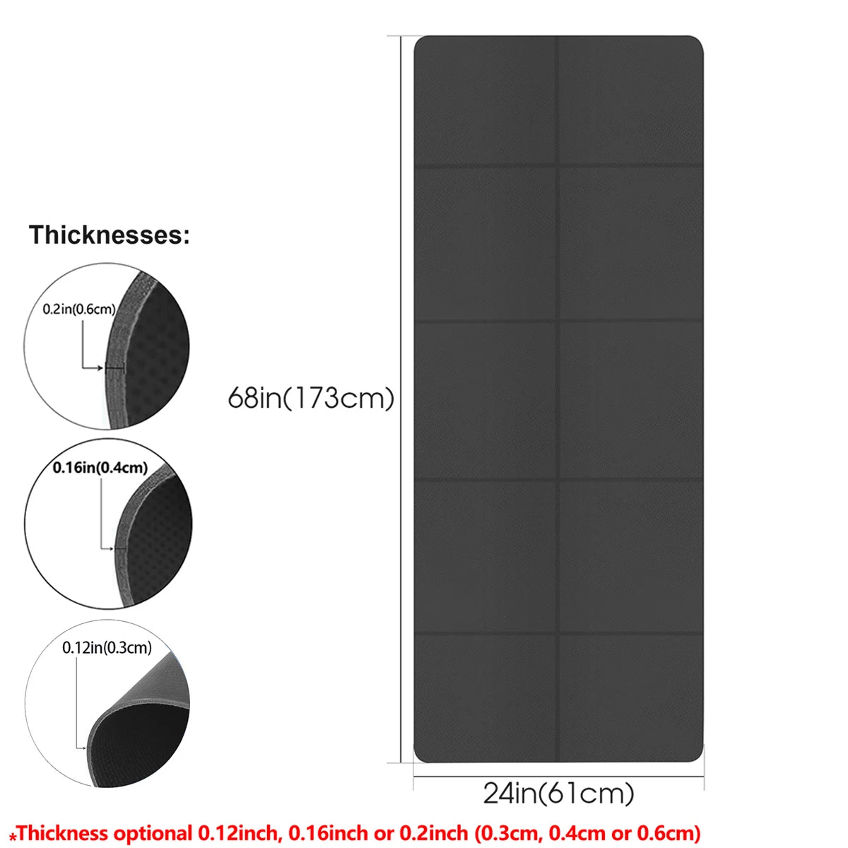 Tapis de yoga pliable pour le Pilates et les exercices au sol