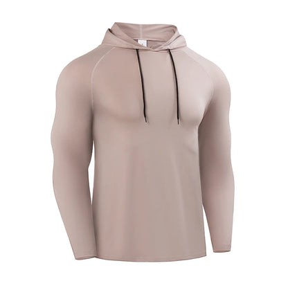 Haut de sport homme à capuche et manches longues