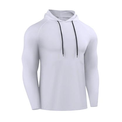 Haut de sport homme à capuche et manches longues