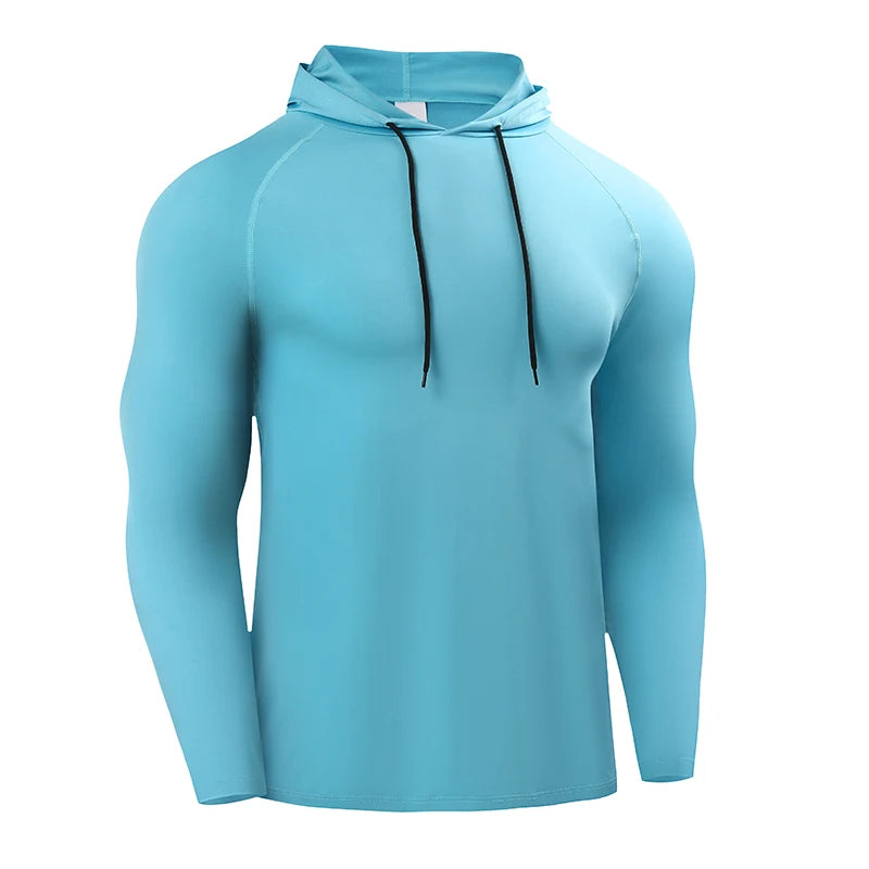 Haut de sport homme à capuche et manches longues